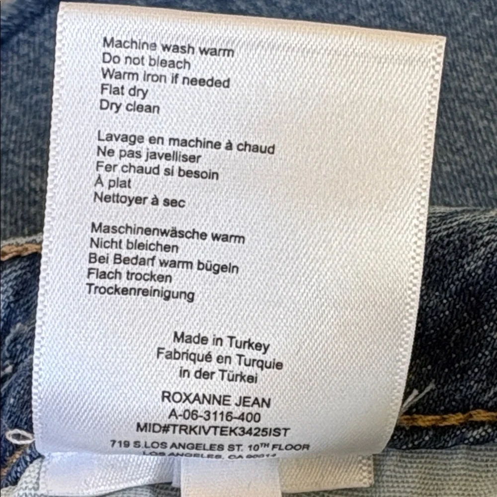 Anine Bing Distressed Button Fly Blue Flare Jeans Size 27 - Picture 10 of 16